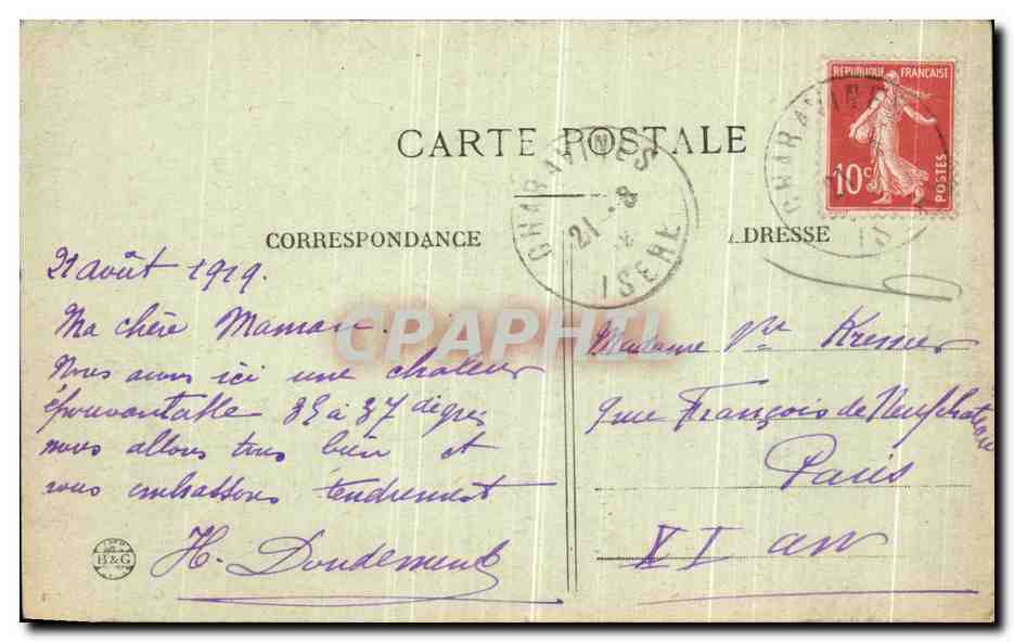 CPA La Dauphine Charavines les Bains Un coin du Lac — Rückseite