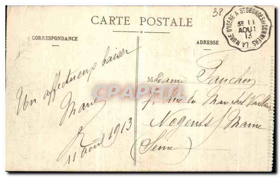 Dauphiné - Environs de la Mure - Le Lac de Pierre-Châtel et le Tabor - 1079 — Verso