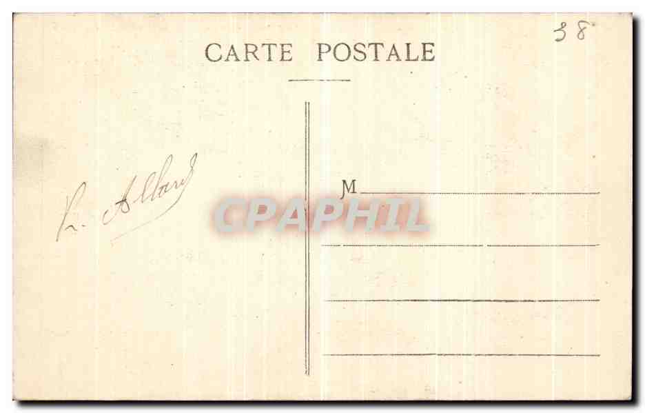 Dauphiné - Ligne de la Mure, passage de la Rivoire à pic de 300 m sur le Drac et le Mont Aiguille - E. R. n° 561 — Achterkant