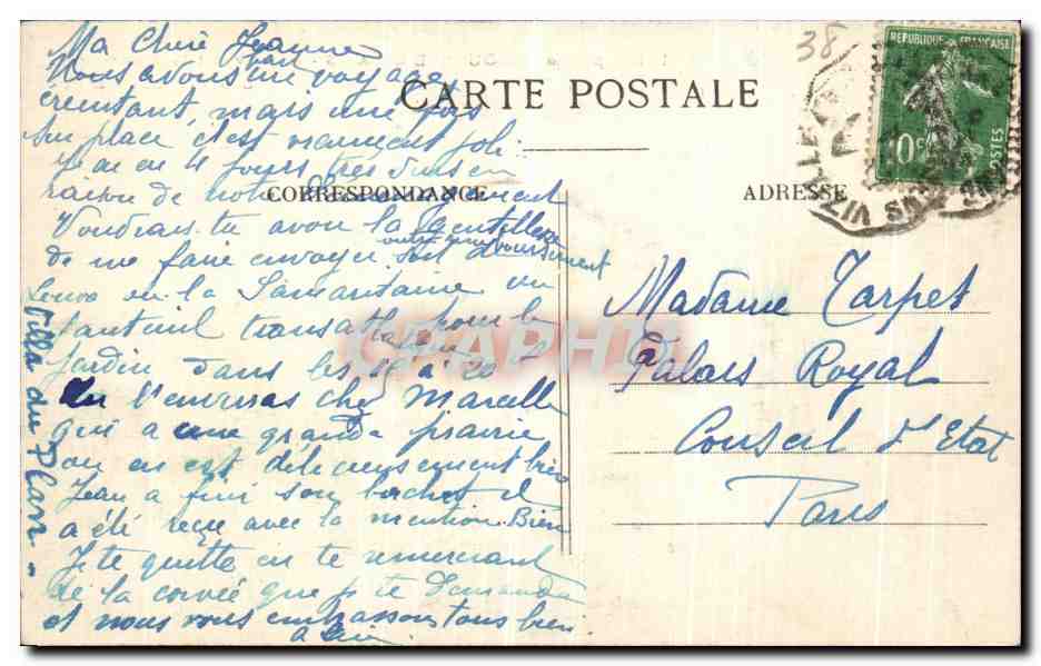 CPA Dauphine Bourg d Oisans La rive et la montagne des Villards — Rückseite