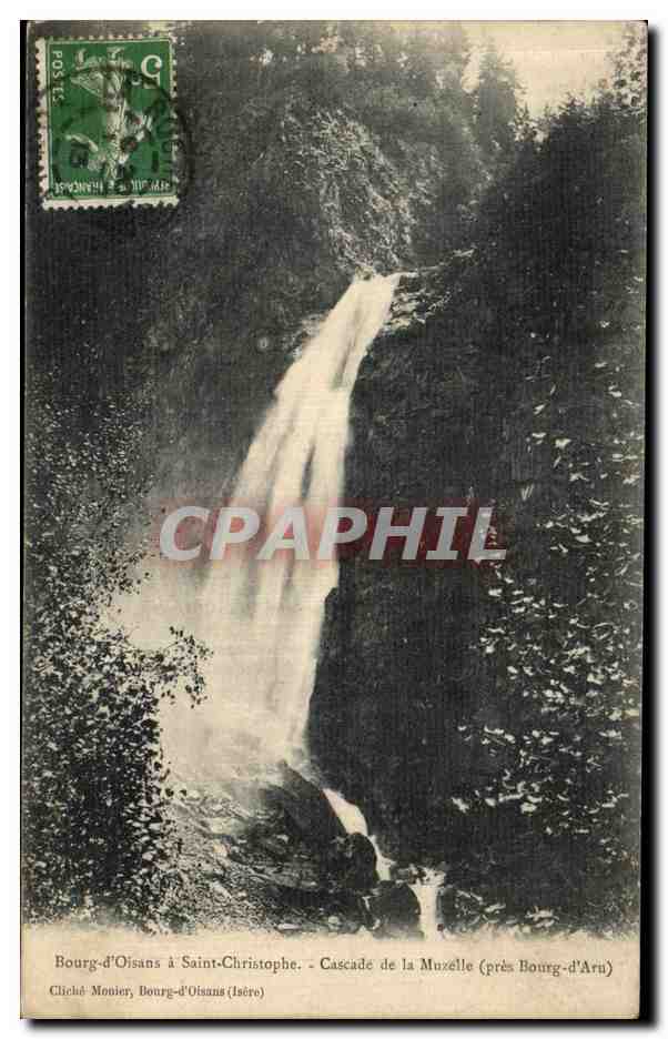 Bourg-d'Oisans à Saint-Christophe. - Cascade de la Muzelle (près Bourg-d'Aru) — Cliché Monier, Bourg-d'Oisans (Isère)