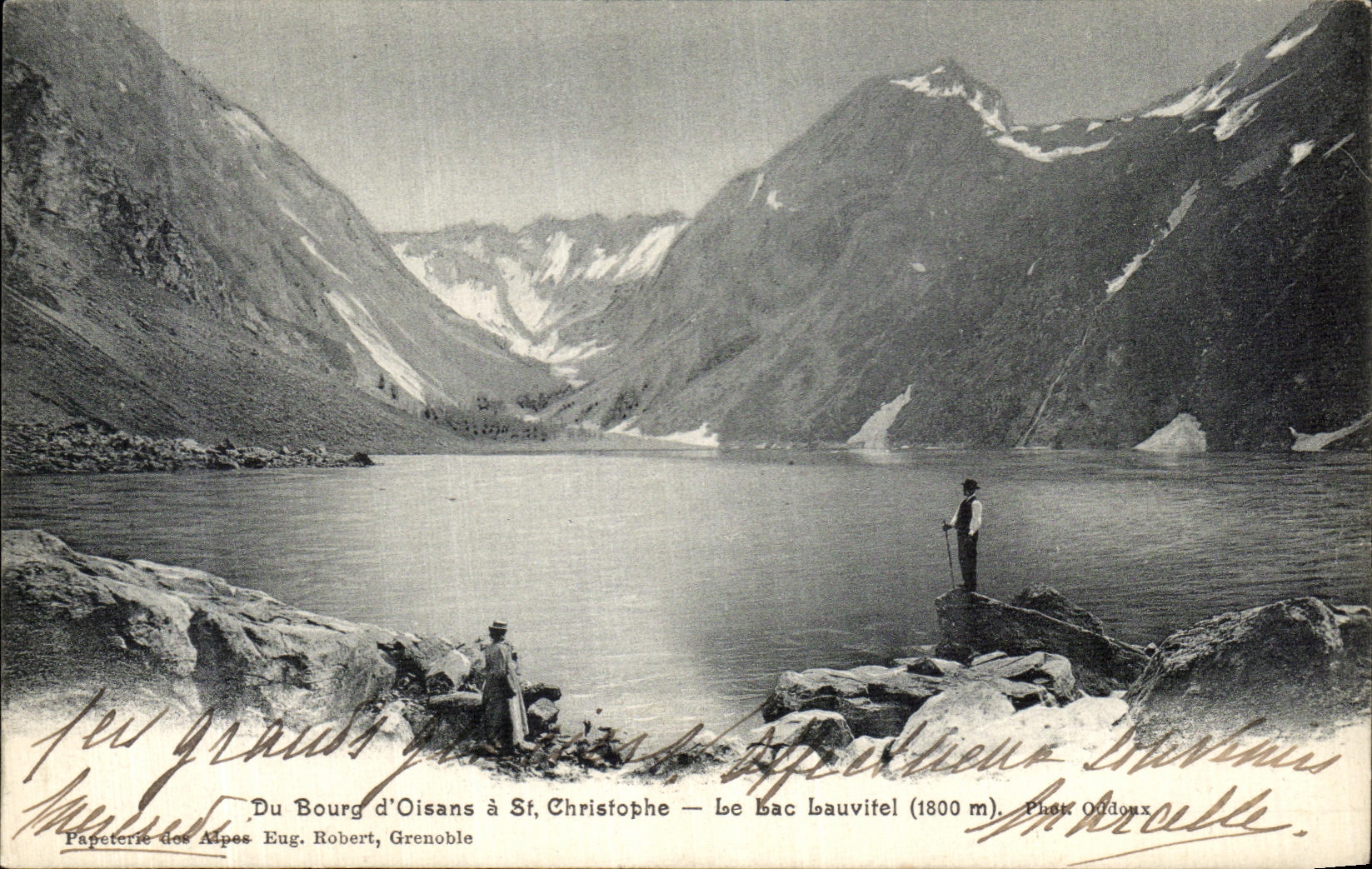 Le Lac Bauviteil — Du Bourg d'Oisans à St. Christophe — Papeterie des Alpes Eug. Robert, Grenoble