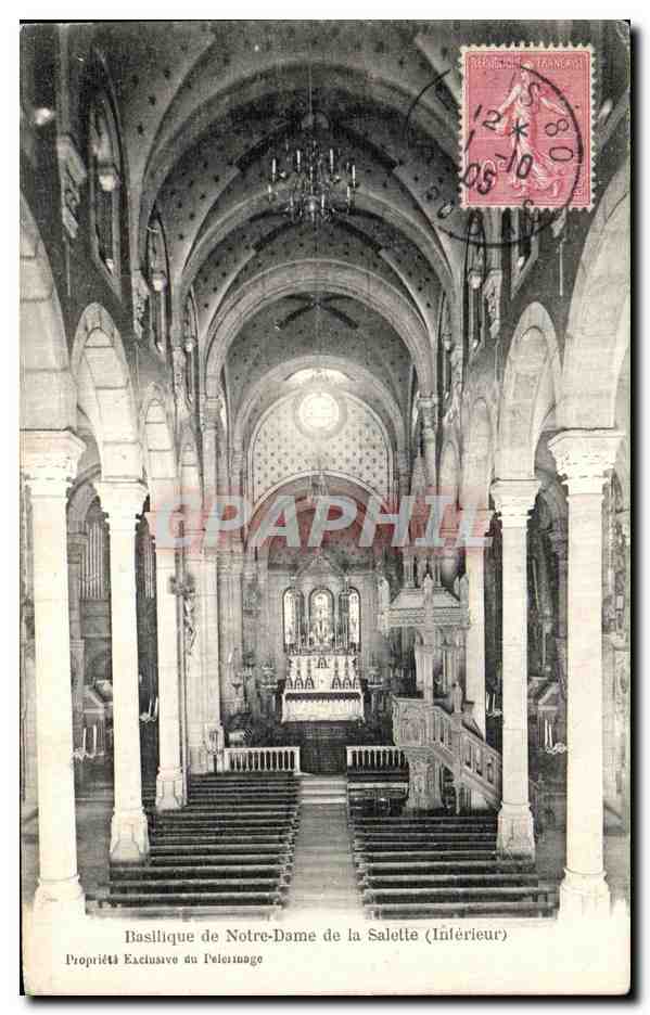 CPA Basllique de Notre Dame de la Salette Interieur 