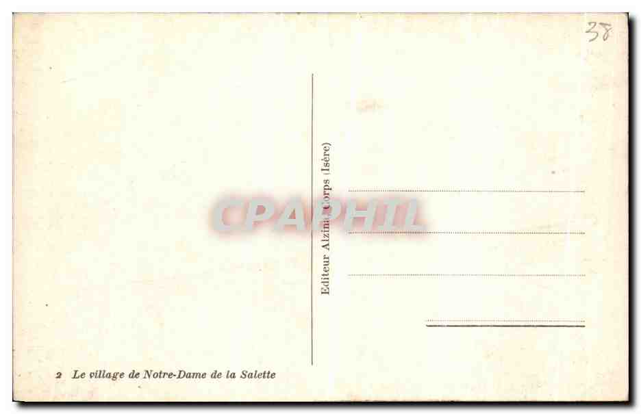 Notre-Dame de la Salette — Sanctuaire et village — Éditeur Alzim (Isère) — Verso
