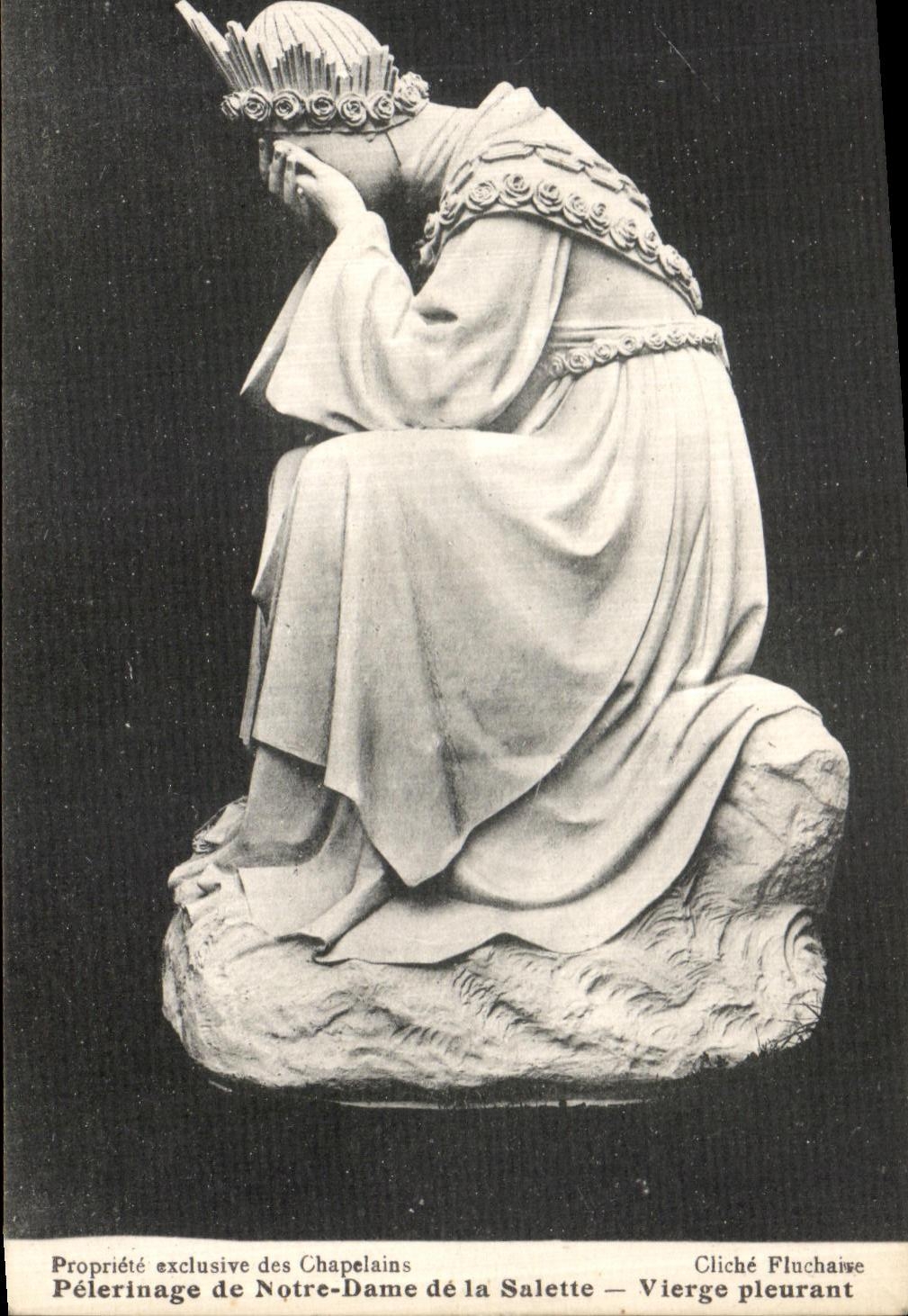 Vierge pleurante — Pèlerinage de Notre-Dame de la Salette — Cliché Fluchaire