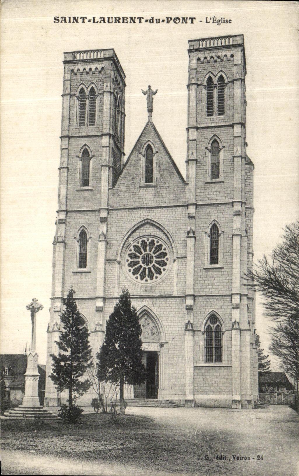 Saint-Laurent-du-Pont — L'Église — J.G. édit. Voiron - 24