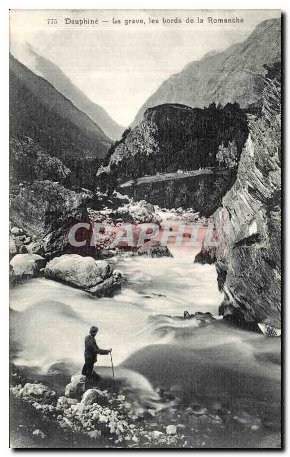 Dauphiné — La Grave, les bords de la Romanche — Papeterie des Alpes, Eug. Robert, Grenoble