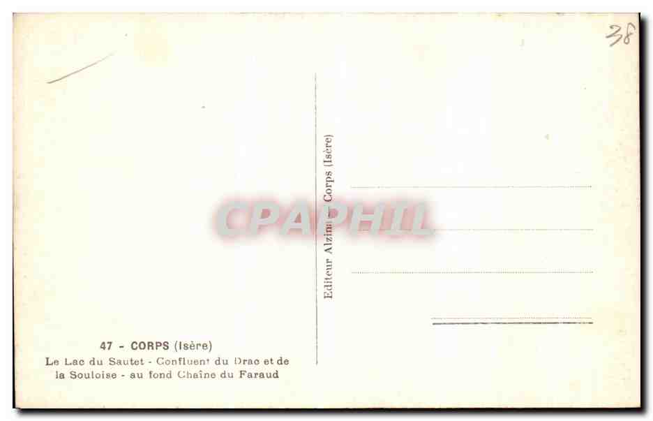 Lac du Sautet — Confluent du Drâo et de la Souloise — Éditeur Alzim (Corps, Isère) — Reverso