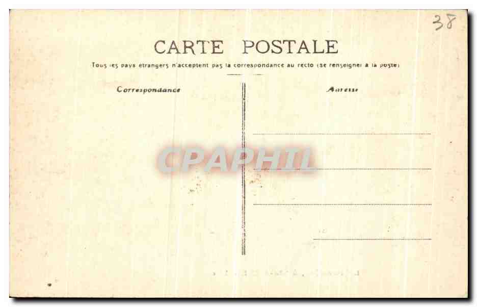 La Perrière, à Ste-AGNÈS (Isère) — vue d'une maison avec un homme — éditeur CPAPHIL — Verso