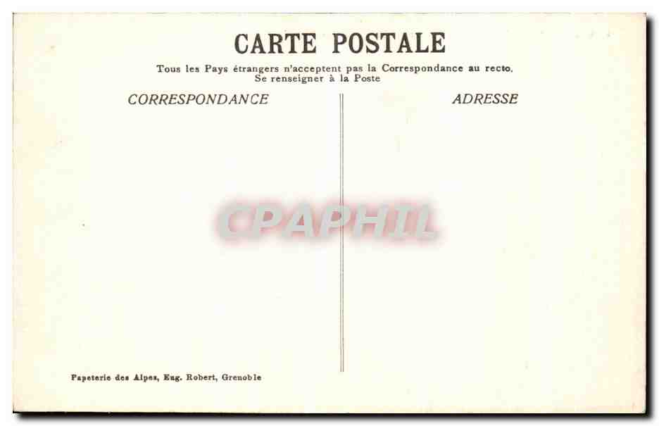 CPA Dauphine St Martin d Uriage La Villa des Tiileuls — Rückseite