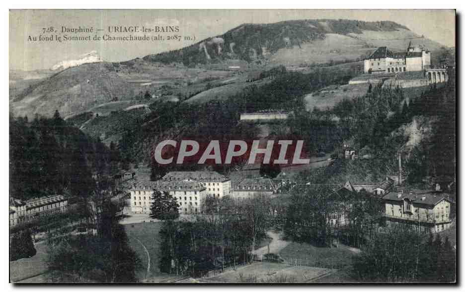 Uriage-les-Bains — Vue panoramique avec le Sommet de Chamechaude (alt. 2087 m.) — P. Gaude, Grenoble