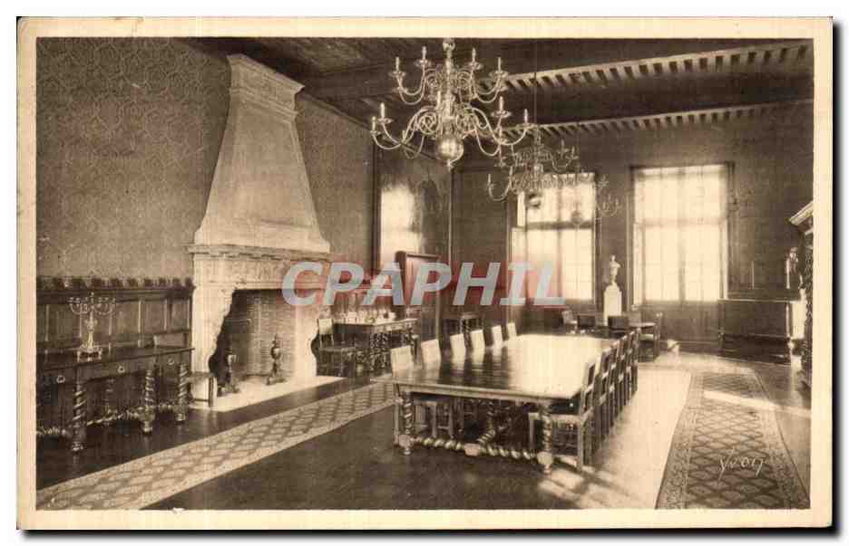 Salle à manger du Château de Vizille — Grenoble-Gare, Isère — éditeur Y. Voig, n° 7
