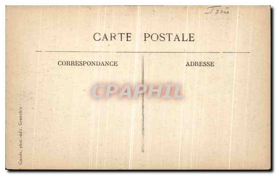 Vizille — Die monumentale Pforte und das Schloss — Gaude, photo-verlag Grenoble — Rückseite