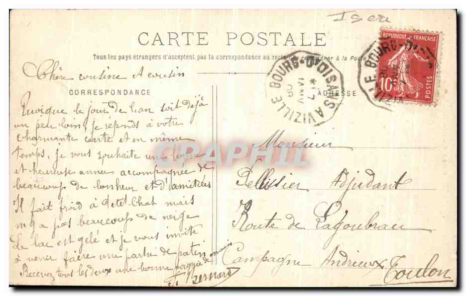 Vizille - Le Château du Roi et la Porte du Connétable — Cliché A. V., Grenoble, n° 6277 — Rückseite