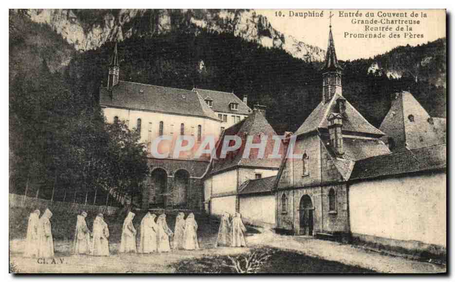 Entrée du Couvent de la Grande-Chartreuse — Rentrée des Pères — CI.A.V. n°10 Dauphiné