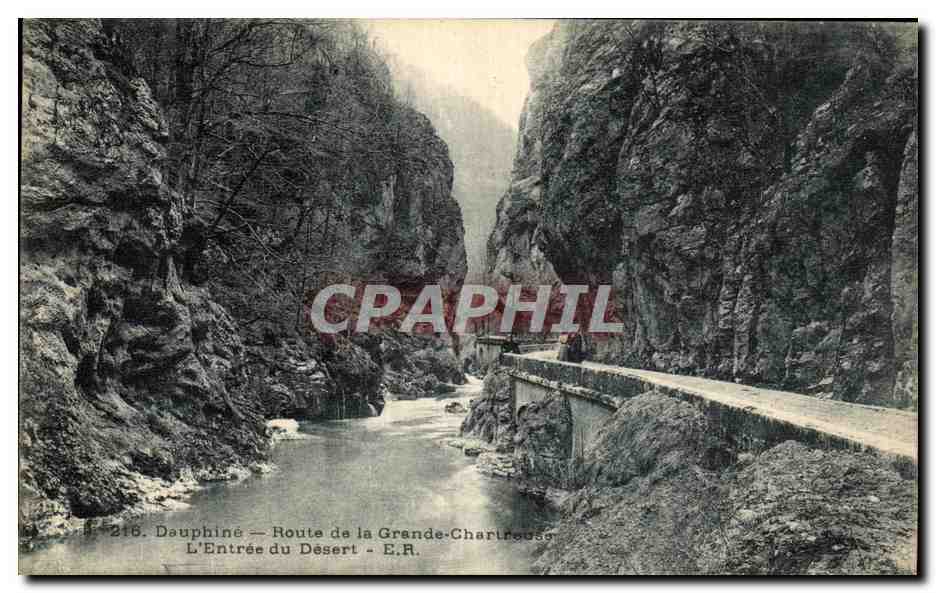 CPA Chartreuse Dauphine Route de la Grande L Entree du Desert