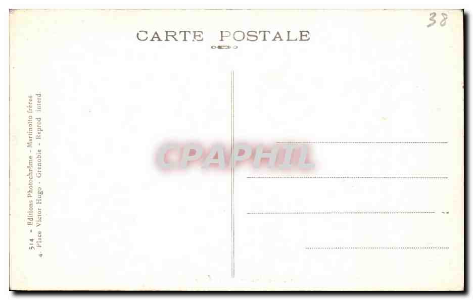 CPA Grenoble L Isere et les Alpes — Back