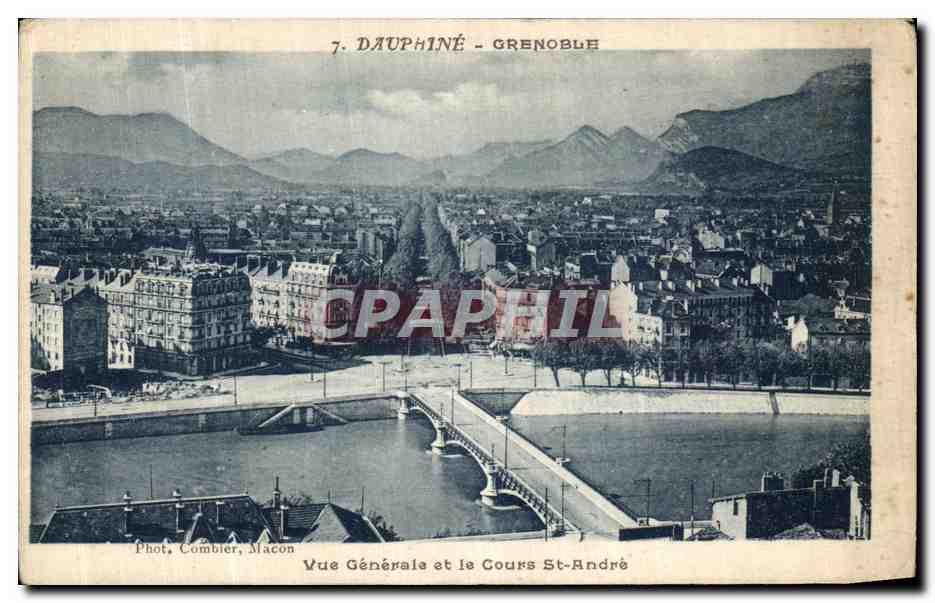 Grenoble — Allgemeiner Blick und der Promenaden St-André — Fot. Combier, Macon