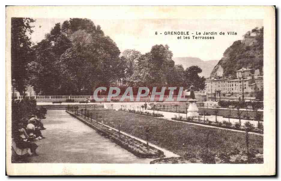 Grenoble - Le Jardin de Ville et les Terrasses — Édition Martinotto Frères, Grenoble, n°8
