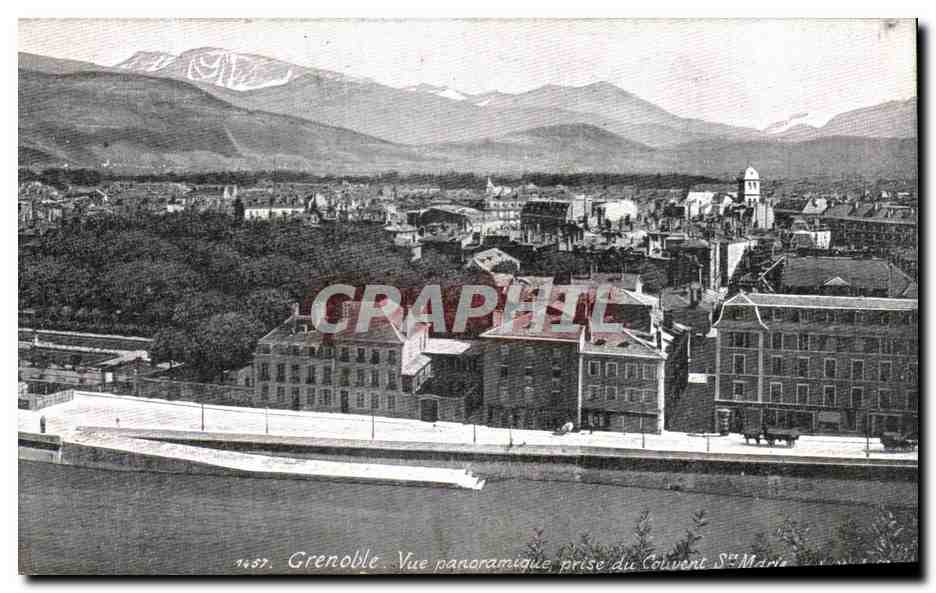 CPA Grenoble Vue panoramique prise du couvent Ste Marie 