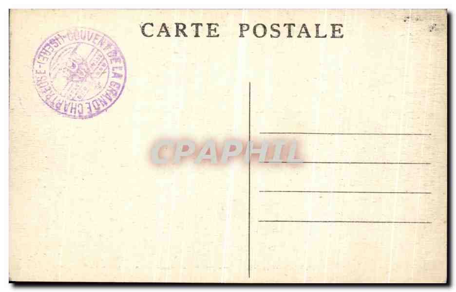 CPA Chartreuse Dauphine Couvent de la Grande La Cuisine — Rückseite