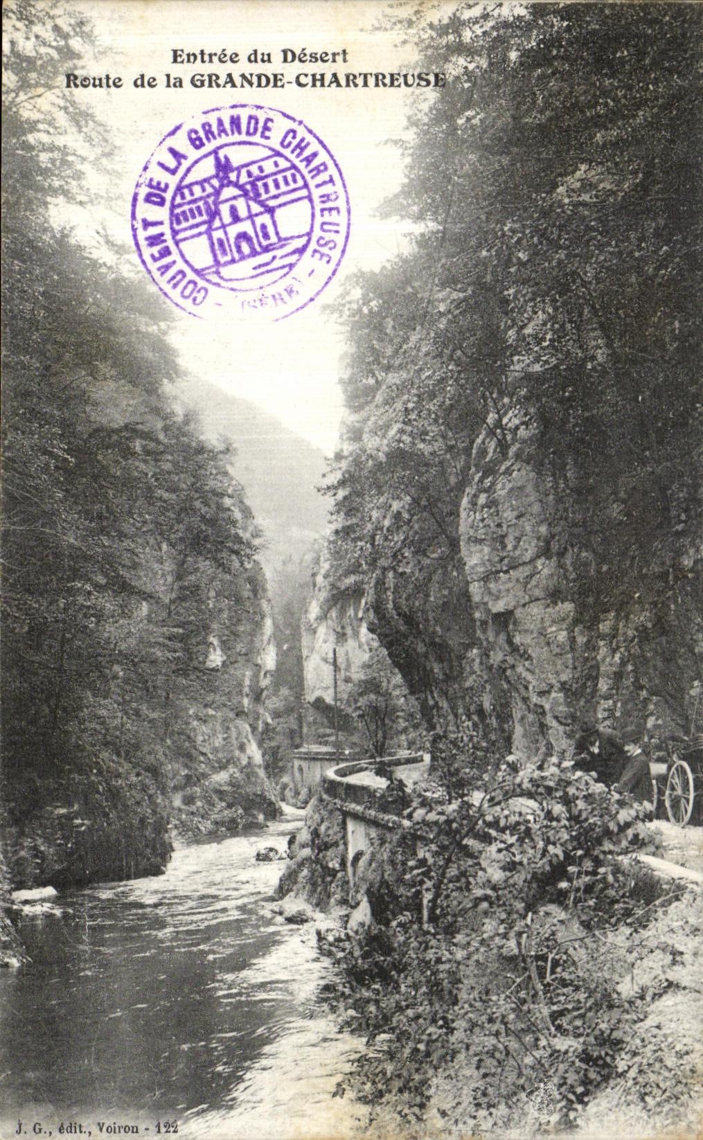 Entrée du Désert — Route de la Grande Chartreuse — J.G., édit., Voiron - 122