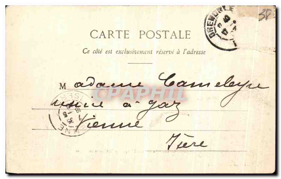CPA Grenoble La Pont de L Hopital et la Chaine des Alpes — Verso