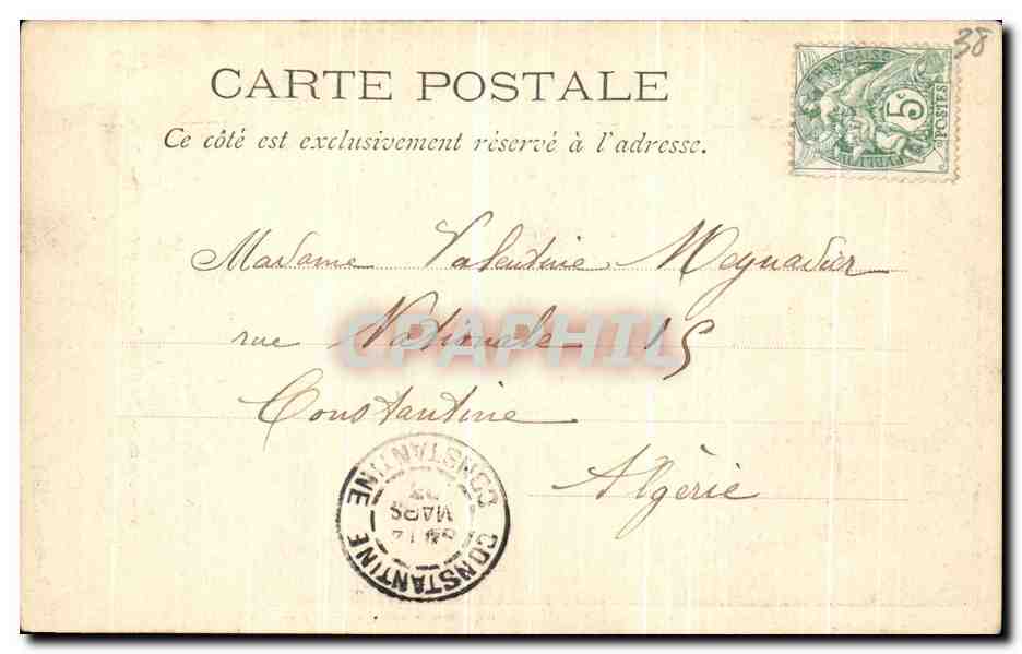 CPA Grenoble Fontaine du Lion par Sappey — Rückseite