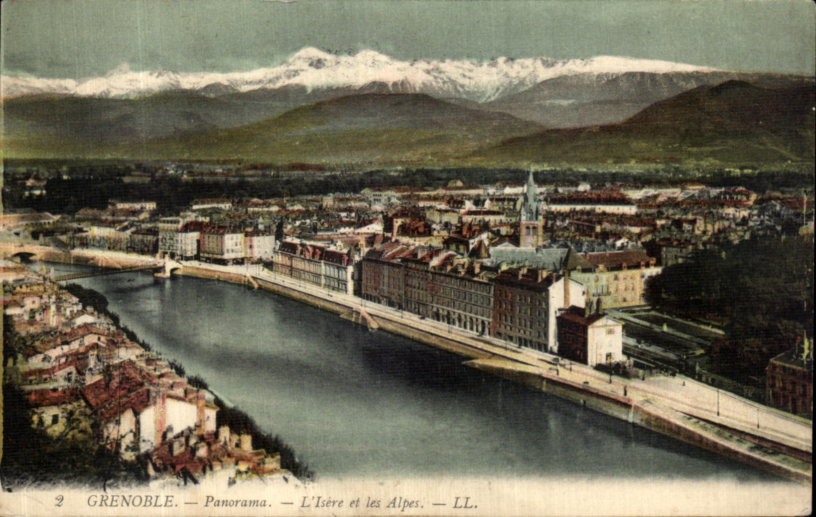 CPA Grenoble Panorama L Isere et les Alpes