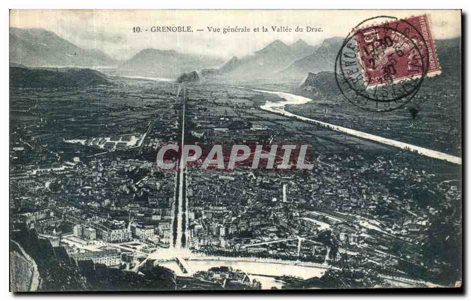 Grenoble — Vue générale et la Vallée du Drac — C. Buffet, Grenoble