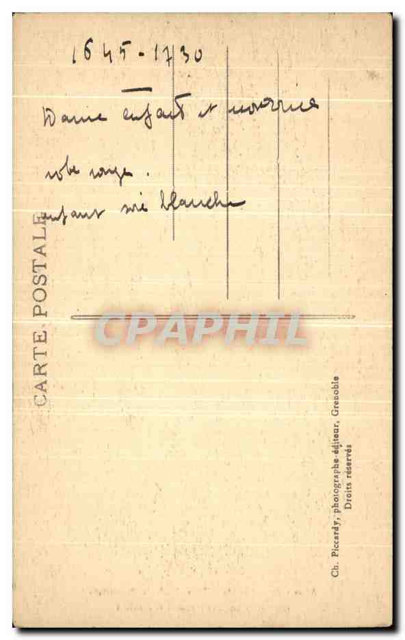 CPA Grenoble Troy Portrait d une dame tenant un enfant — Verso