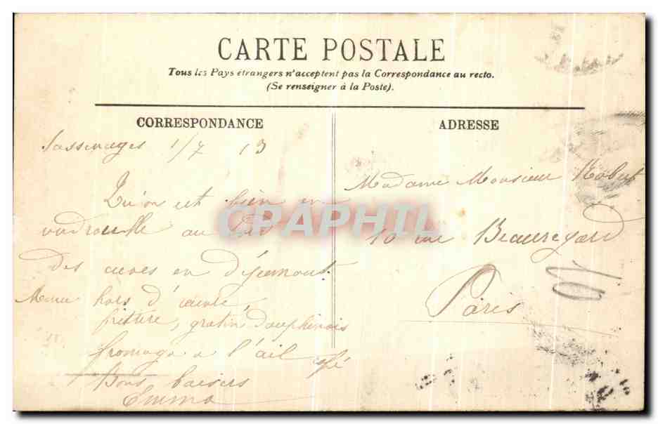 CPA Grenoble L Isere et le Casque de Neron — Rückseite