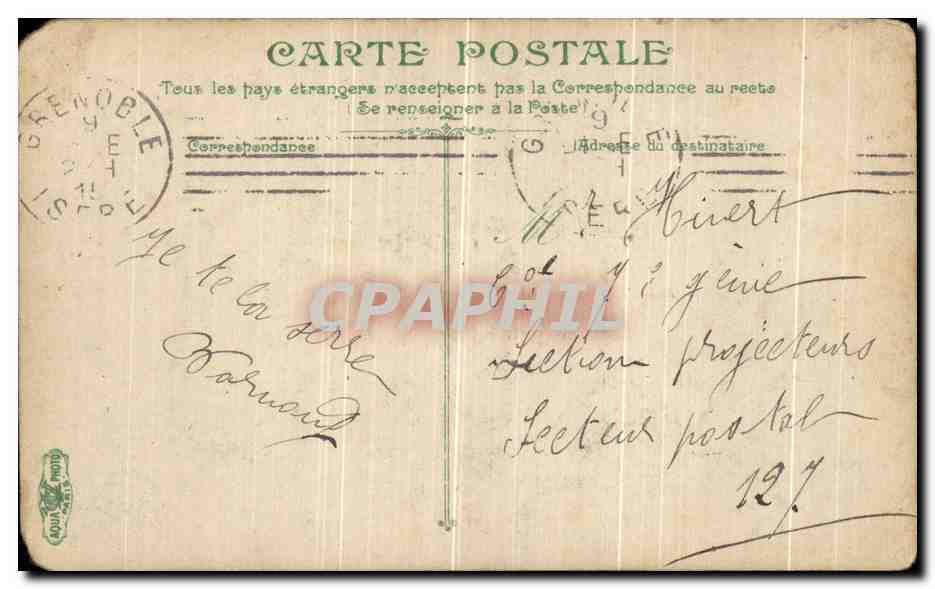 Grenoble. Der Turm von St-Marie und die Stadt — L. VILAGH — Rückseite