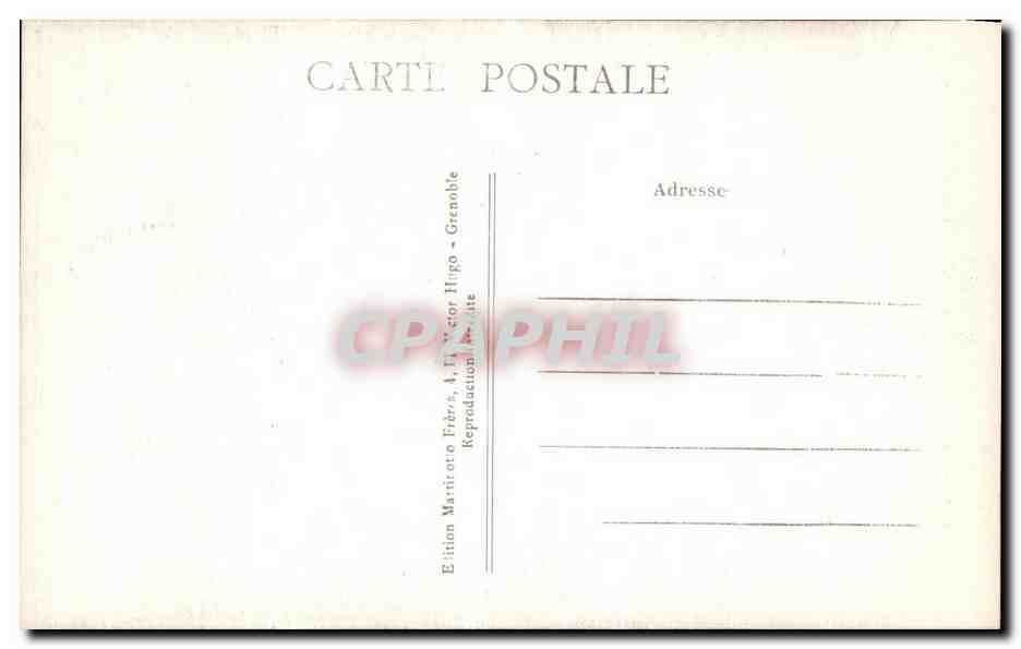 CPA Grenoble La Palais de Justice Salle des Deliberations Portes de Lepautre — Verso