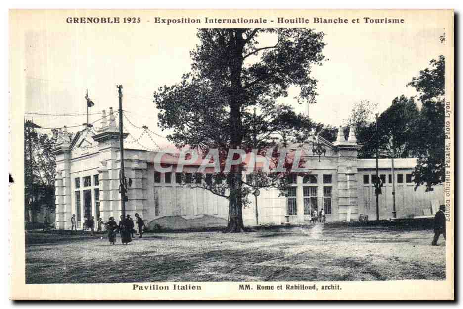 CPA Grenoble Exposition Internationale Houille Blanche et Tourisme Pavillon Italien