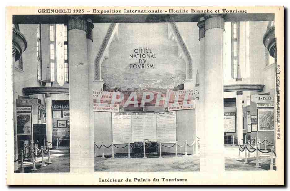 Grenoble 1925 — Exposition Internationale — Houille Blanche et Tourisme — Intérieur du Palais du Tourisme