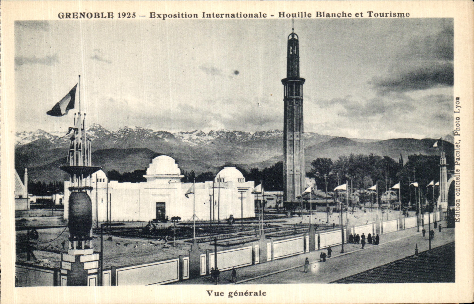 Grenoble 1925 — Internationale Ausstellung — Weiße Kohle und Tourismus — Allgemeiner Blick — Offizielle Ausgabe Pacslet, Photo Lyoa
