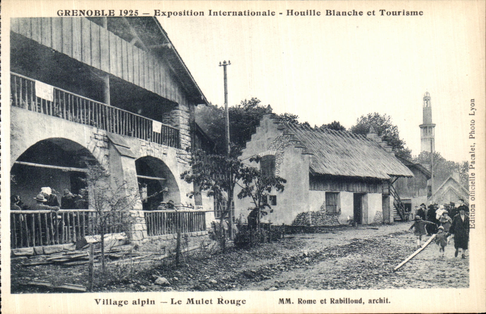 CPA Grenoble Exposition Internationale Houille Blanche et Tourisme Village Alpin Le Mulet Rough