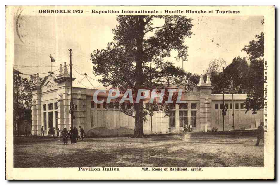 CPA Grenoble 1925 Exposition internationale Houille blanche et tourisme Pavillon italien 