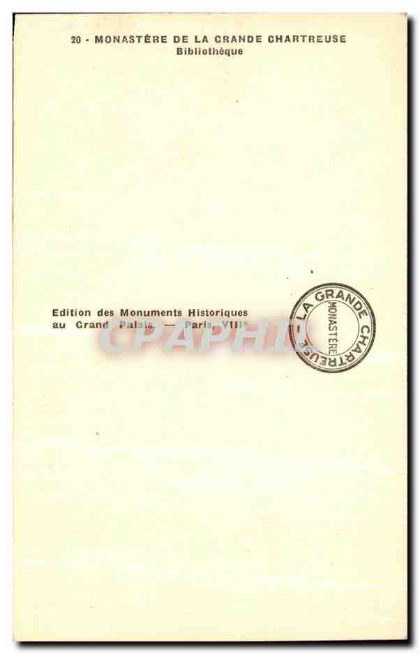 Monastère de la Grande Chartreuse — Bibliothèque — Édition des Monuments Historiques — Reverso