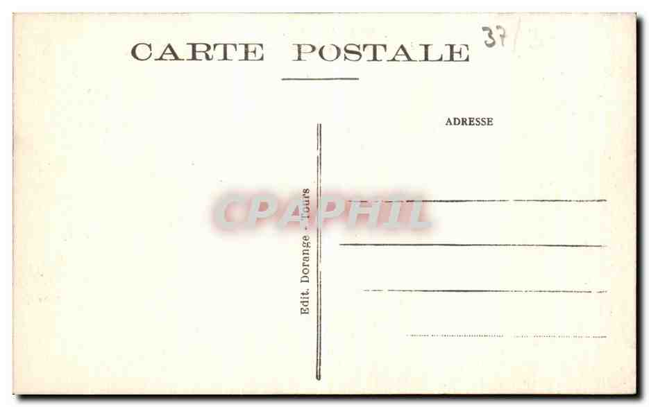 CPA Richelieu La Grande Rue Cote Sud — Rückseite