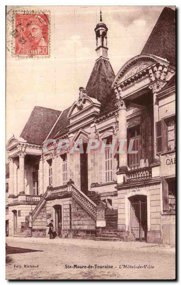 CPA Ste Maure de Touraine L Hotel de Ville