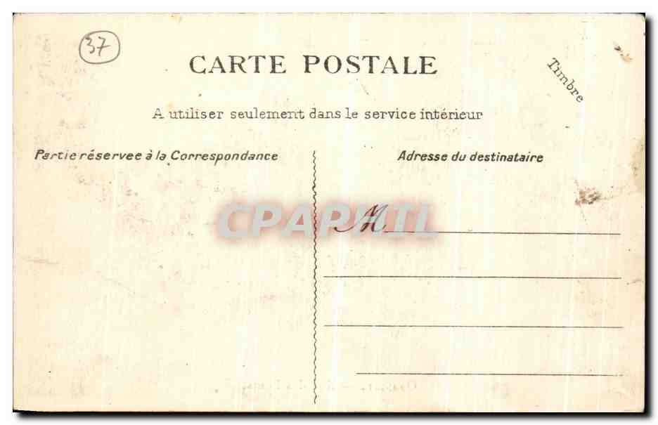CPA Orbigny Rue des Ponts — Rückseite