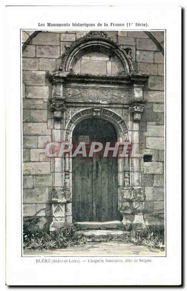 CPA Blere Chapelle Funeraire dite de Seigne