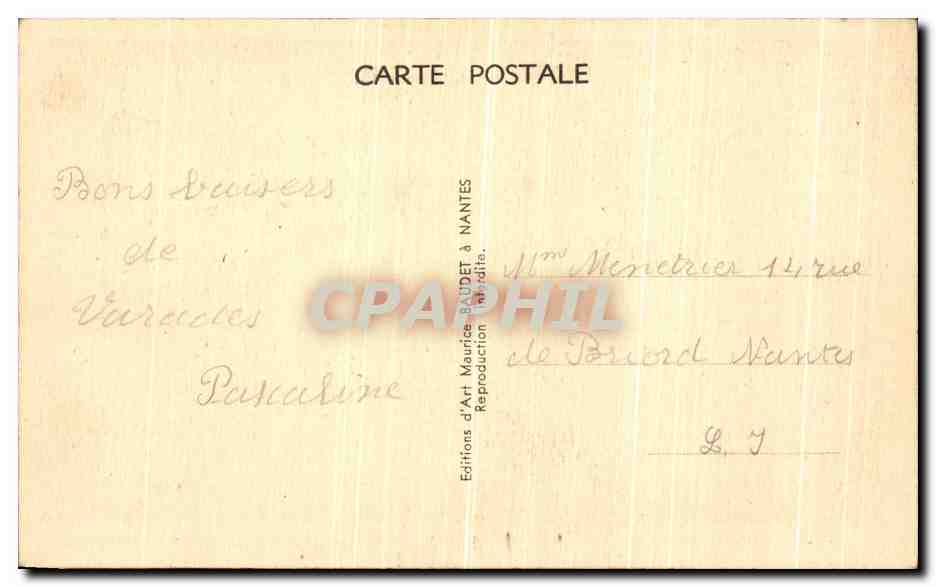 CPA Preventorium A Ricordeau Commune de Varades Vue Interieure de la Chapelle  — Rückseite