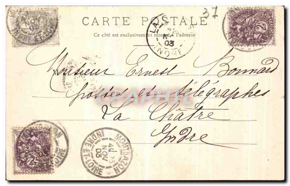 CPA Environs De Montbazon Viaduc de Monts  — Rückseite