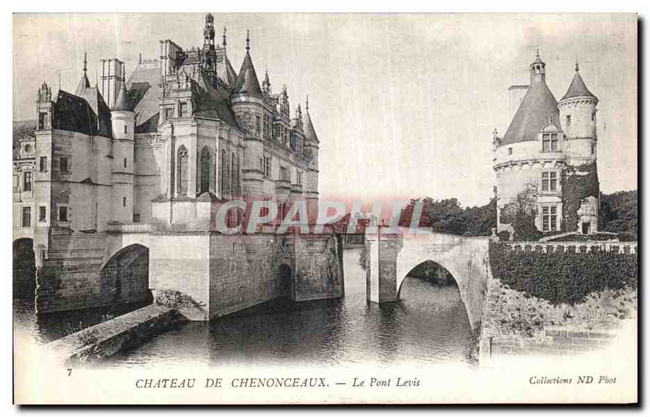 CPA Le Chateau de Chenonceaux Le Pont Levis