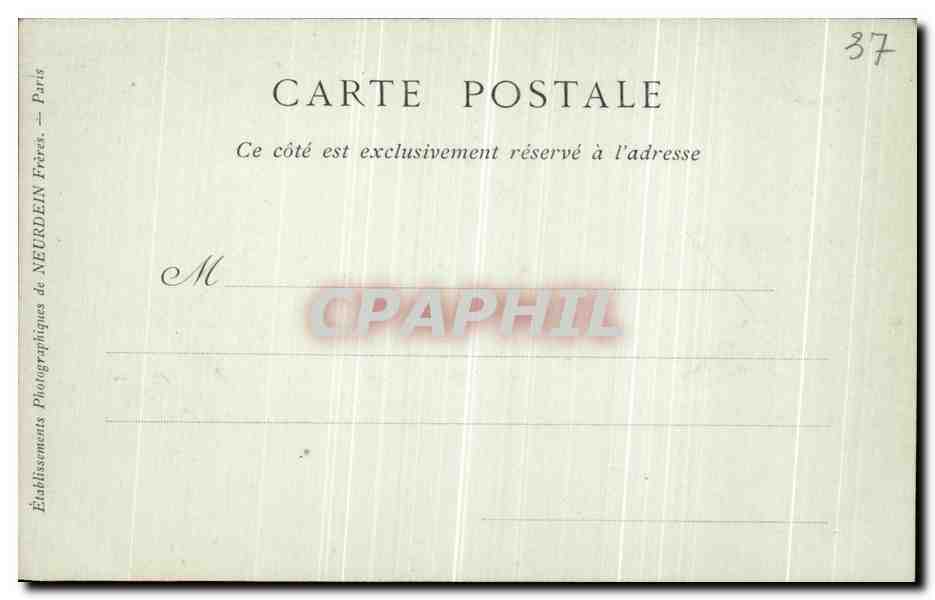 CPA Le Chateau de Chenonceaux Le Pont Levis — Rückseite