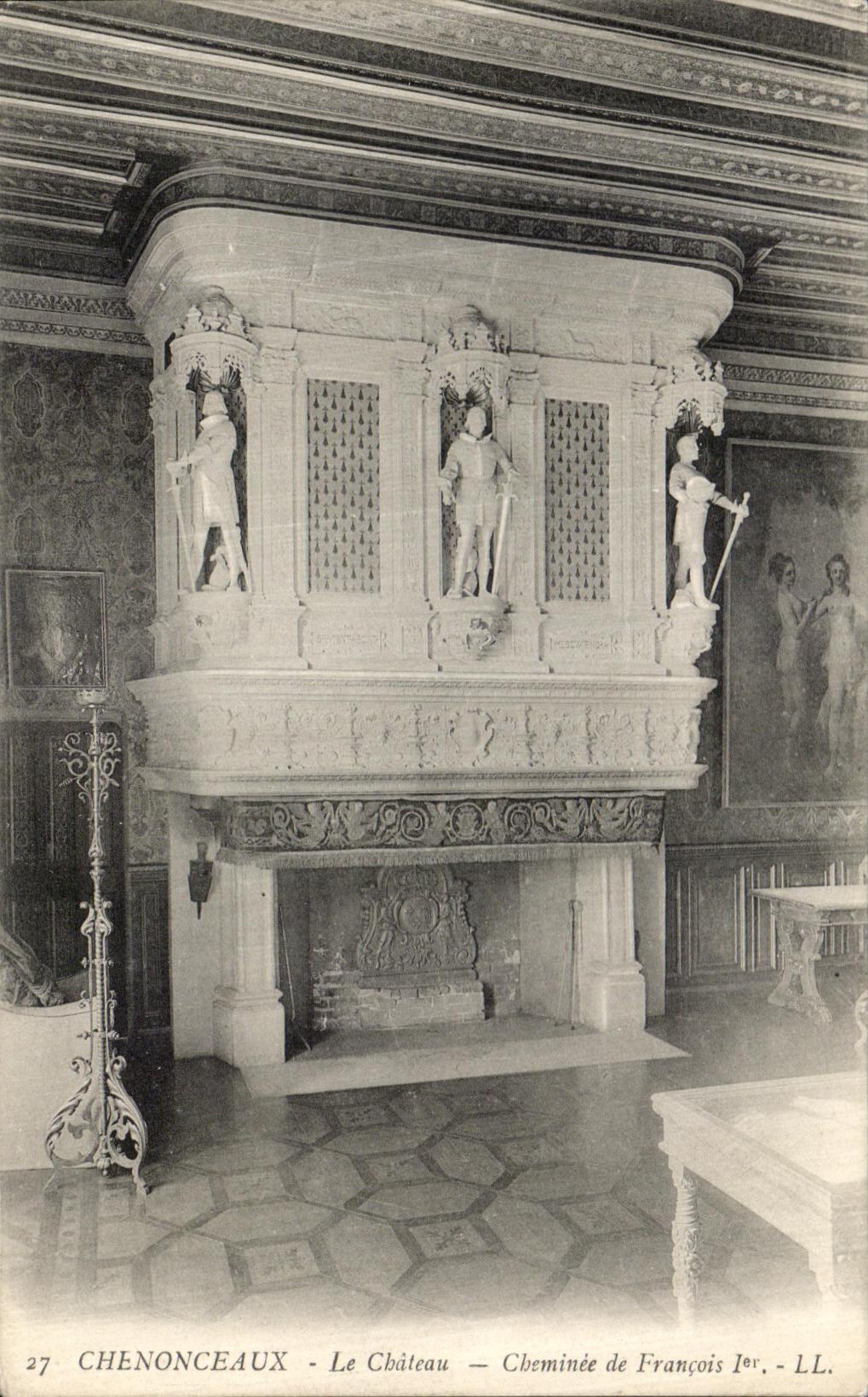 CPA Chenonceaux Le Chateau Cheminee de Francois 1er