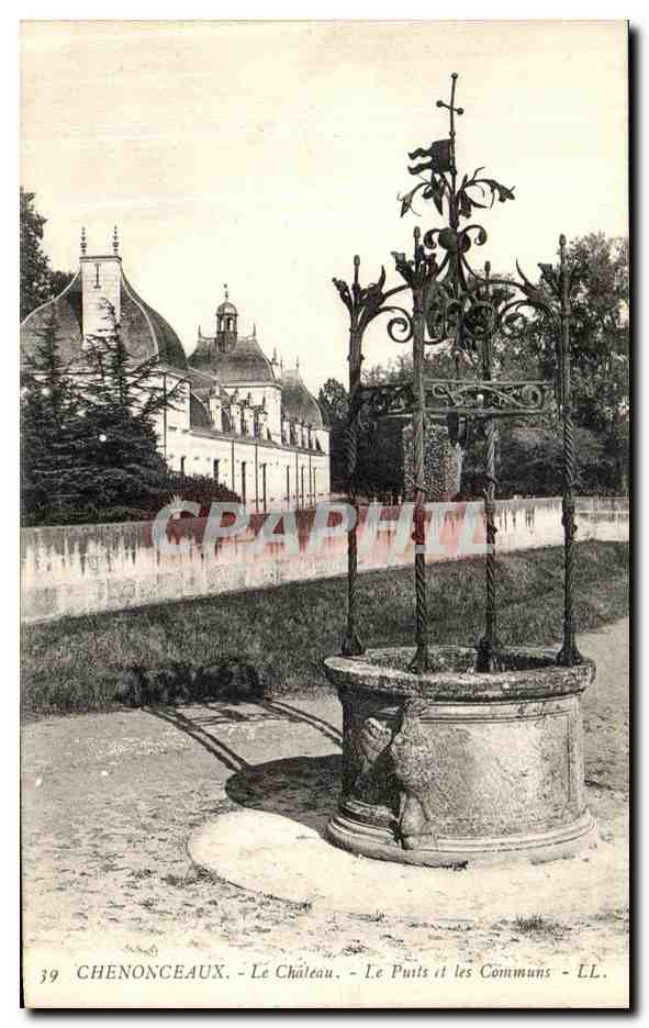 CPA Chenonceaux Le Chateau Le Puits et les Communs 